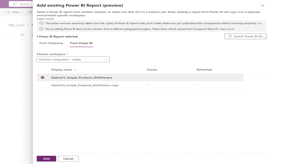 Using Power BI Data from Multiple Regions in Your Power Apps